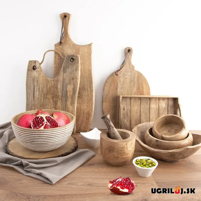 Drevená miska z mangového dreva, 14cm