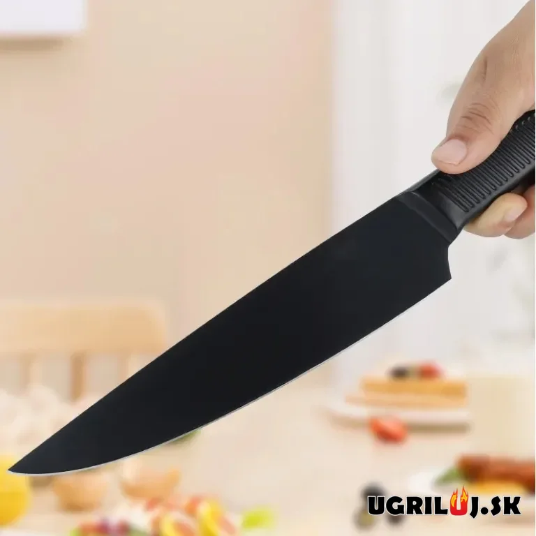 Sada kuchynských nožov so stojanom, nerez black, 10ks