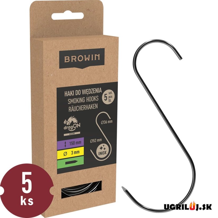 Háky do udiarní Browin - Typ S, 15cm (5ks)