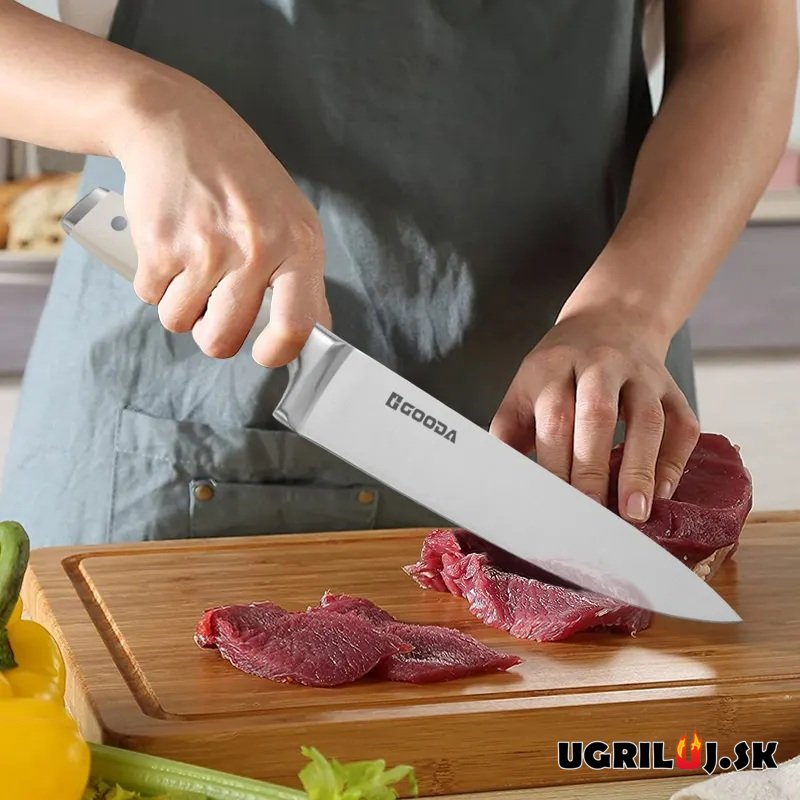 Sada kuchynských nožov so stojanom white egg, nerez, 6ks