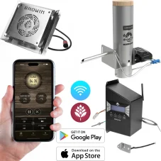 Sada pre vlastnú udiaren Browin dragON, (Generátor dymu s popolníkom JET 2 LONG, Ohrievač s cirkuláciou, Digitálny kontrolér s Wi-Fi), 1500W