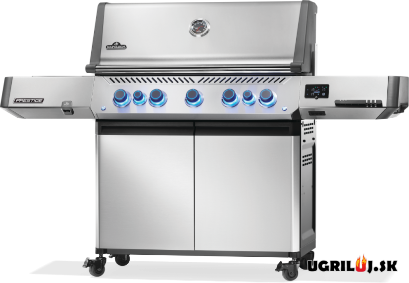 Plynový gril Napoleon - Prestige P665 EVO, Nerez