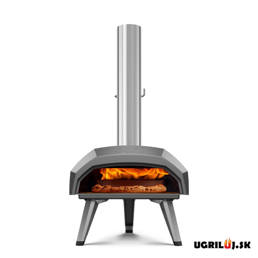 Pizza pec Ooni Karu 12 - Multi-palivová na (drevo/uhlie/pelety/plyn), strieborná