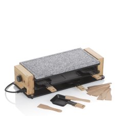 Stolný elektrický gril Raclette, grilovací kameň, 49x21cm