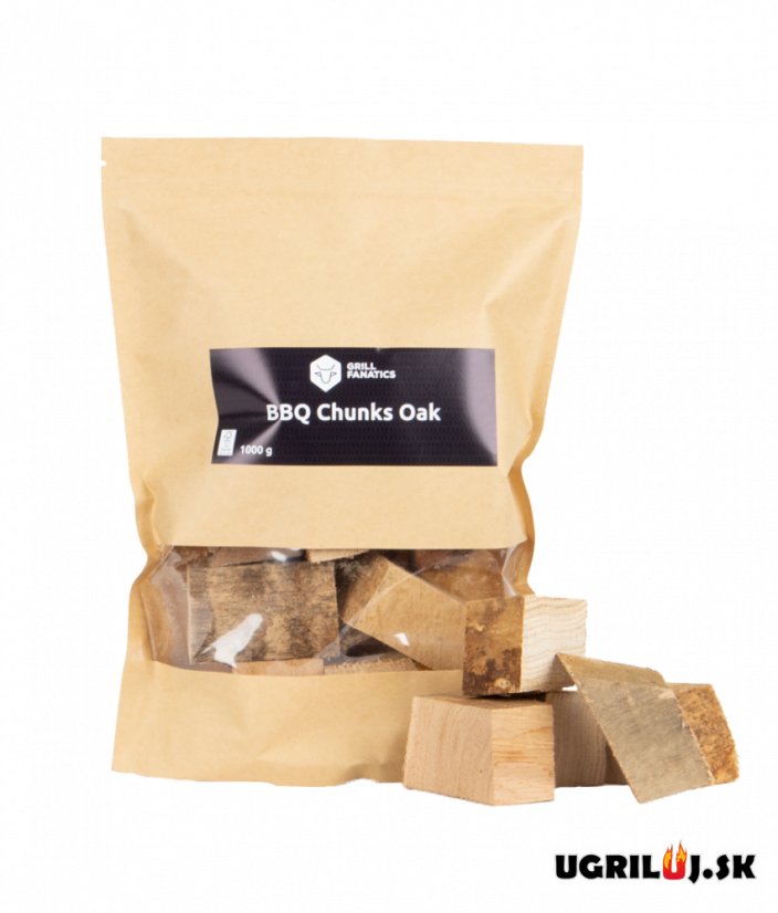 Štěpka do grilu - Kousky na uzení, Dub, 1kg