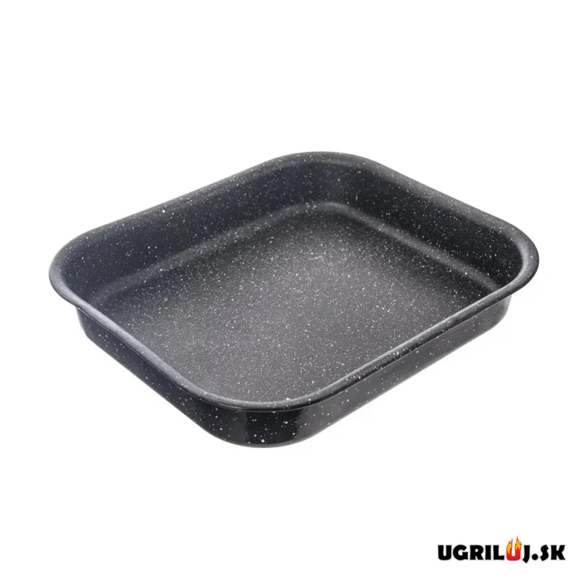 Smaltovaný plech, čierny, 29,5x26x4,5cm