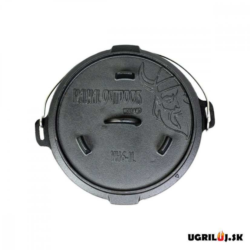 Liatinový hrniec Valhal Outdoor - VH6.1L+, 6.1L (s nožičkami)