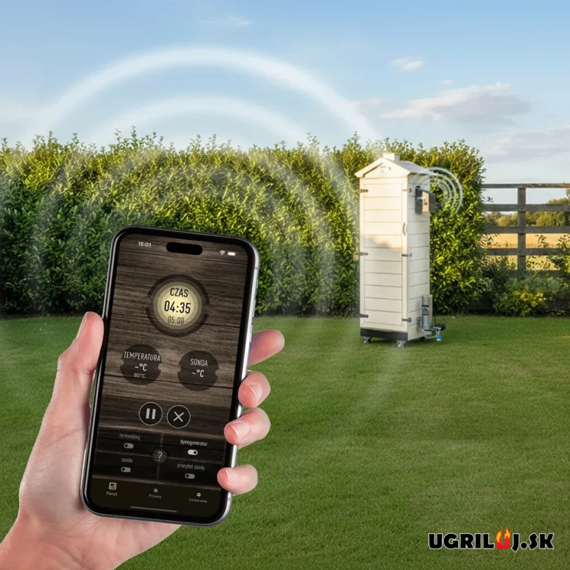 Drevená udiareň Browin dragON Plywood Nature, Digital Wi-Fi, 320L