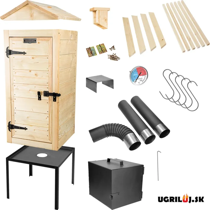 Dřevěná udírna Browin Sprucewood Nature, 200L