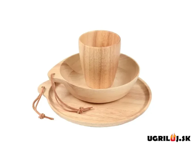 Plytký drevený tanier Stabilotherm - Hevea Plate, 22cm