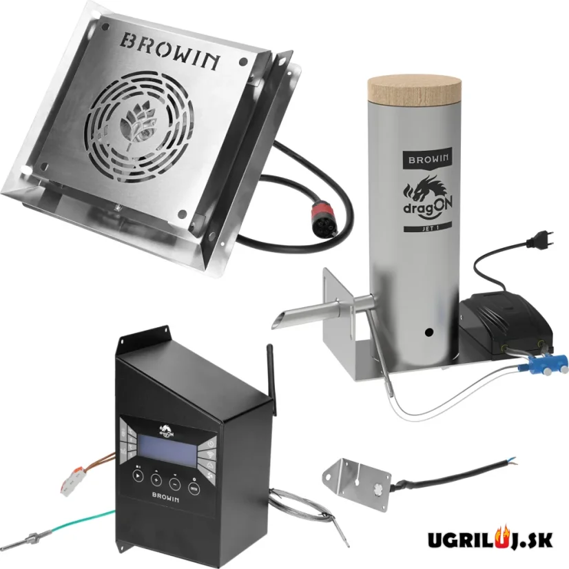 Drevená udiareň Browin dragON Plywood Nature, Digital Wi-Fi, 320L