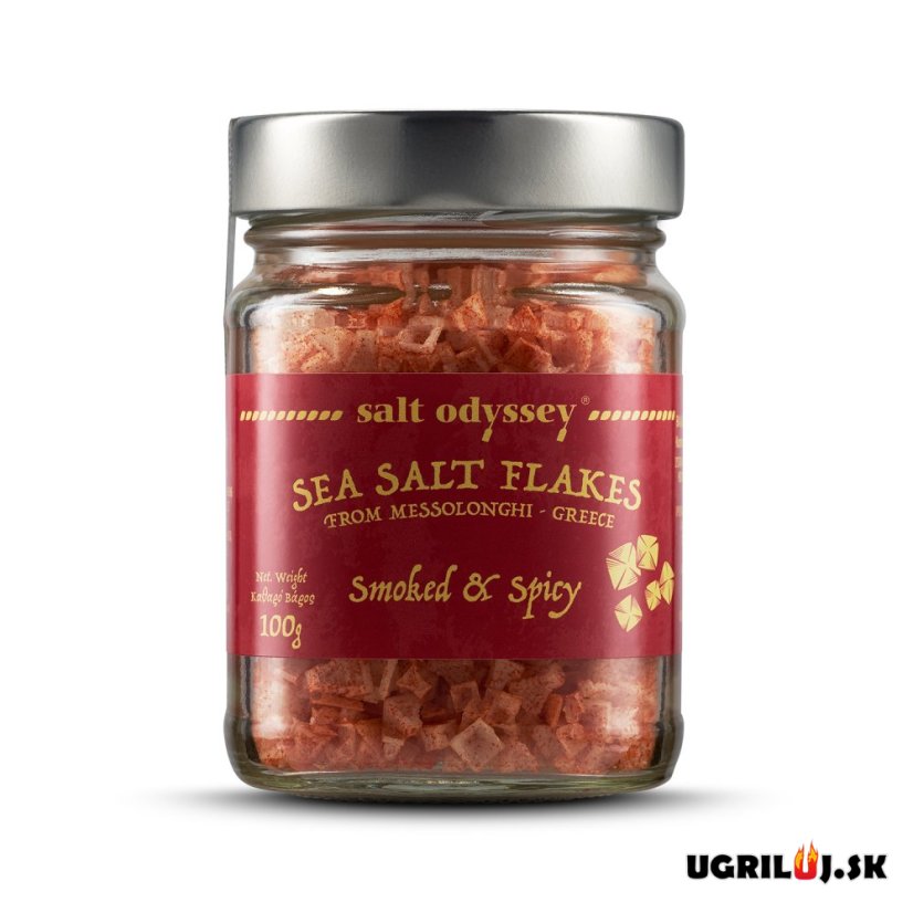 Grécka soľ Salt Odyssey, údená pálivá, (vločky), 100g