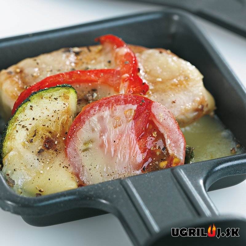 Stolný elektrický gril Raclette, grilovací kámen, 52x21cm