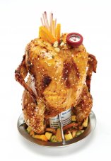 Stojan na kura s teplomerom Broil King - Chicken roaster