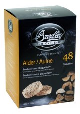 Brikety pre udiarne Bradley - Jelša, 48ks