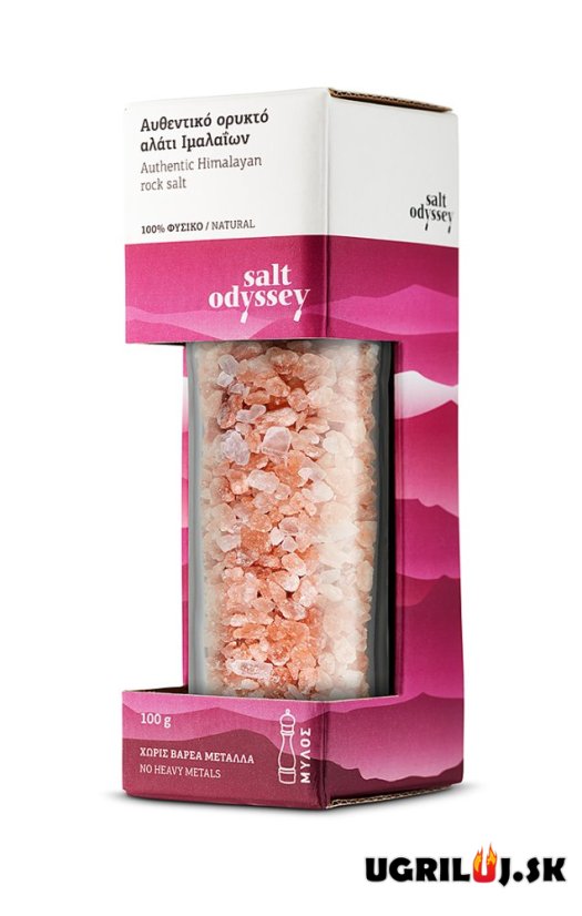 Himalájska sůl Salt Odyssey, (hrubá), plnitelný mlýnek, 110g