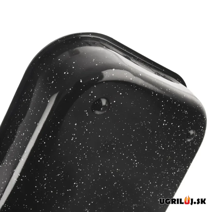 Smaltovaný pekáč, čierny, 38x24,5x7cm