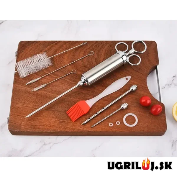 Marinovací nerezový set (injekcia, štetec, čistič)