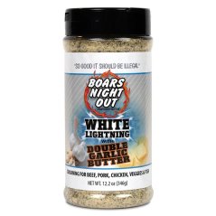 Grilovacie korenie Boars Night Out White Lightning Double Garlic Butter, 346g