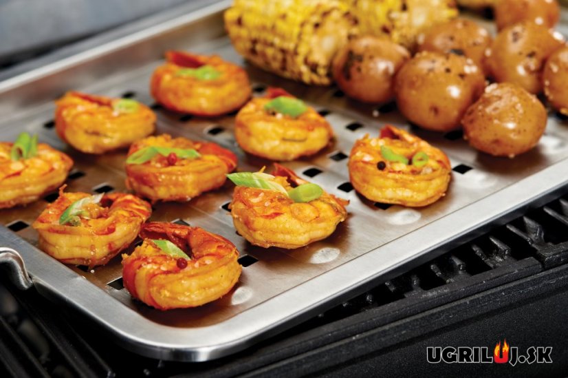 Grilovací plech s úchyty Broil King - Flat Grill Topper, děrovaný