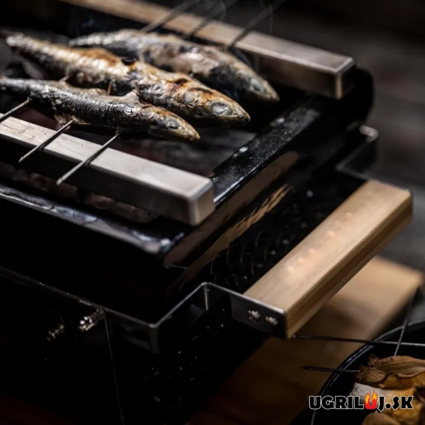 Stolný keramický hibachi gril na drevené uhlie, 39x22cm