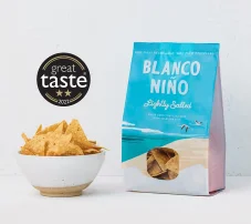 Pravé mexické tortillové lupienky Blanco Niño, Lightly Salted, 170g