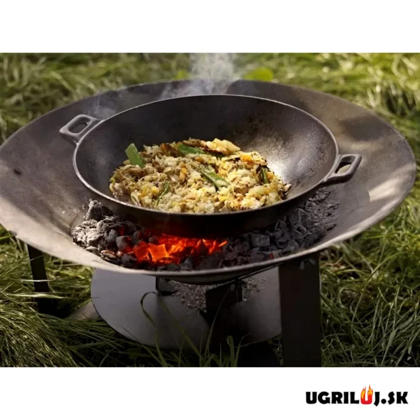 Litinová pánev/wok, 50cm