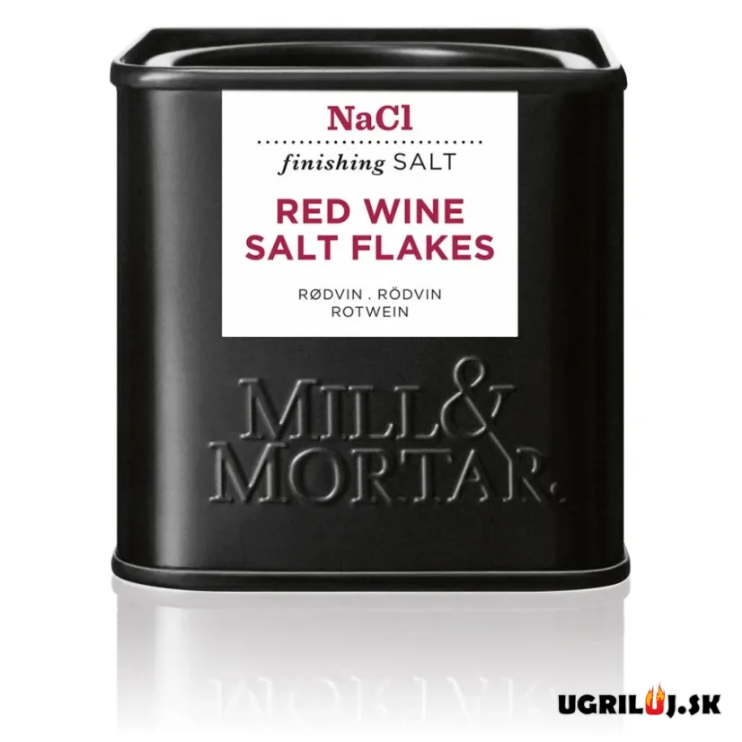 Sůl s červeným vínem Mill & Mortar, (vločky), 80g