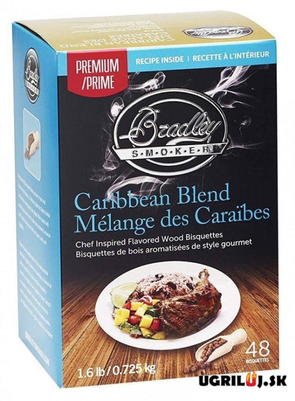 Brikety pre udiarne Bradley - Premium Caribbean Blend, 48ks