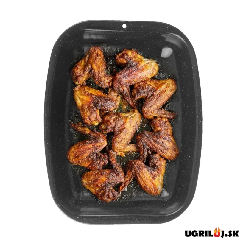 Smaltovaný pekáč, čierny, 26x20,5x4 cm