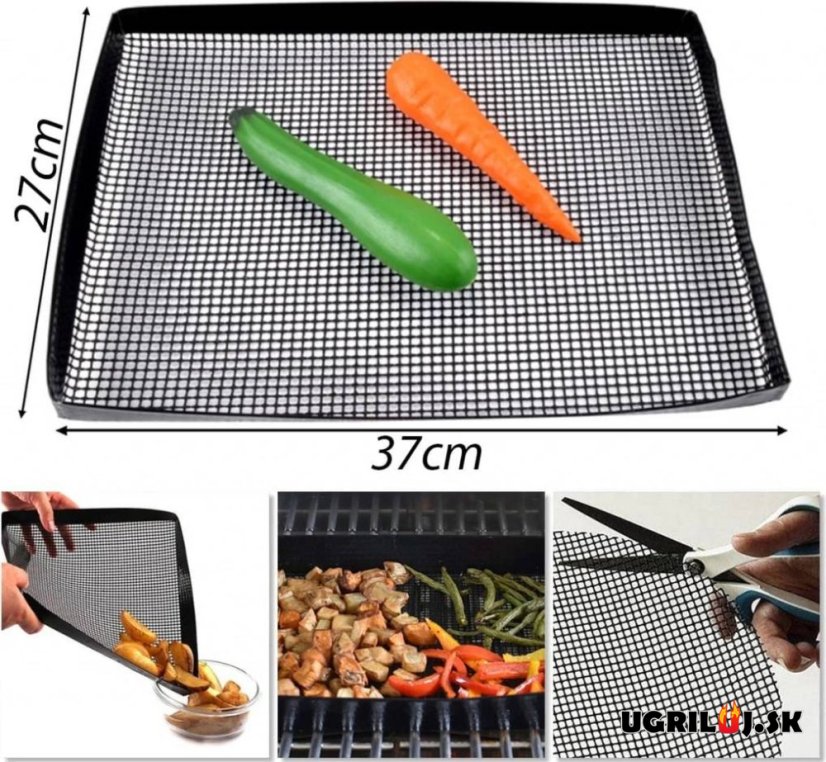 Teflónová podložka na gril, dierovaná 37x27cm