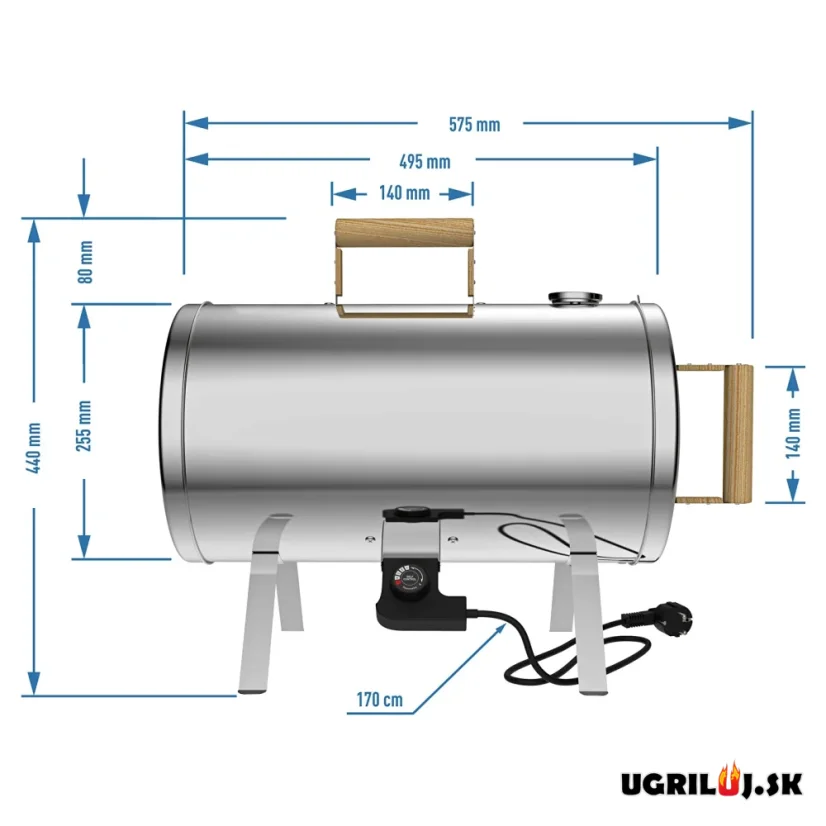 Nerezová prenosná udiareň a rúra Browin, Drum