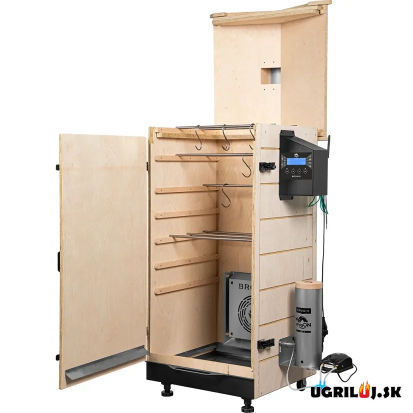 Drevená udiareň Browin dragON Plywood Nature, Digital Wi-Fi, 200L