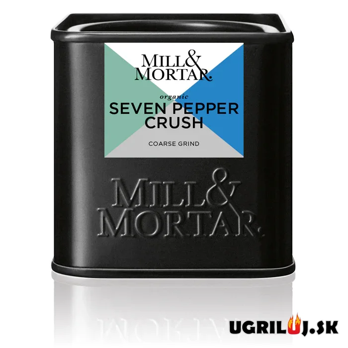 Grilovacie bio korenie Mill & Mortar, Seven Peppers' Crush, 50g