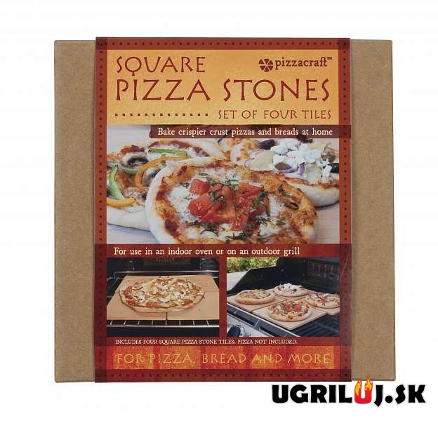 Štvorcové pizza kamene Pizzacraft - 19 cm x 19 cm, 4 ks