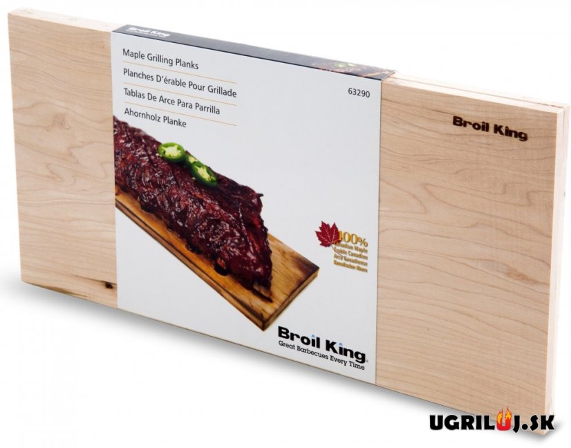 Javorová doska Broil King, 38 x 19 cm, sada 2 ks