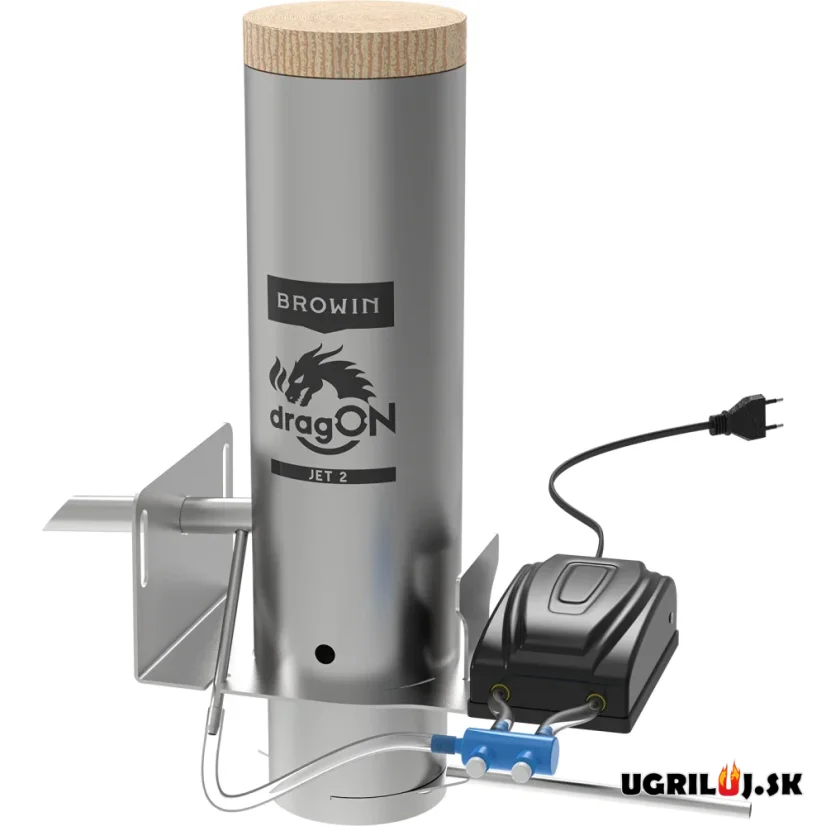 Generátor dymu pre vlastnú udiaren, Browin dragON JET 2 Short s popolníkom