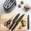 Sada kuchynských nožov so stojanom black egg, nerez, 6ks