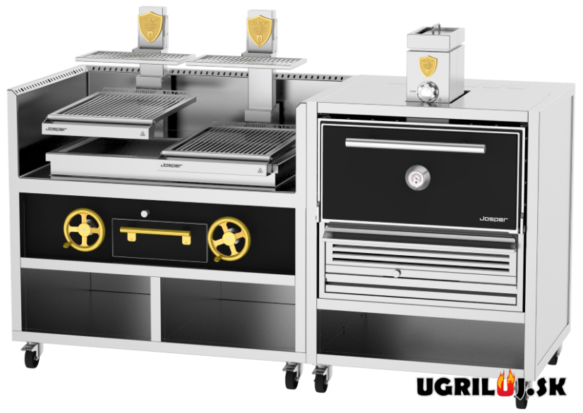 Profesionální Basque+Oven gril na dřevěné uhlí, Josper CVJ-50-2-1-PRO-M