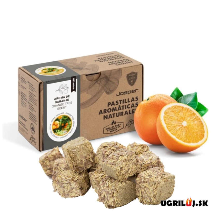 Aromatické brikety do grilu, Josper, Pomaranč, 48ks