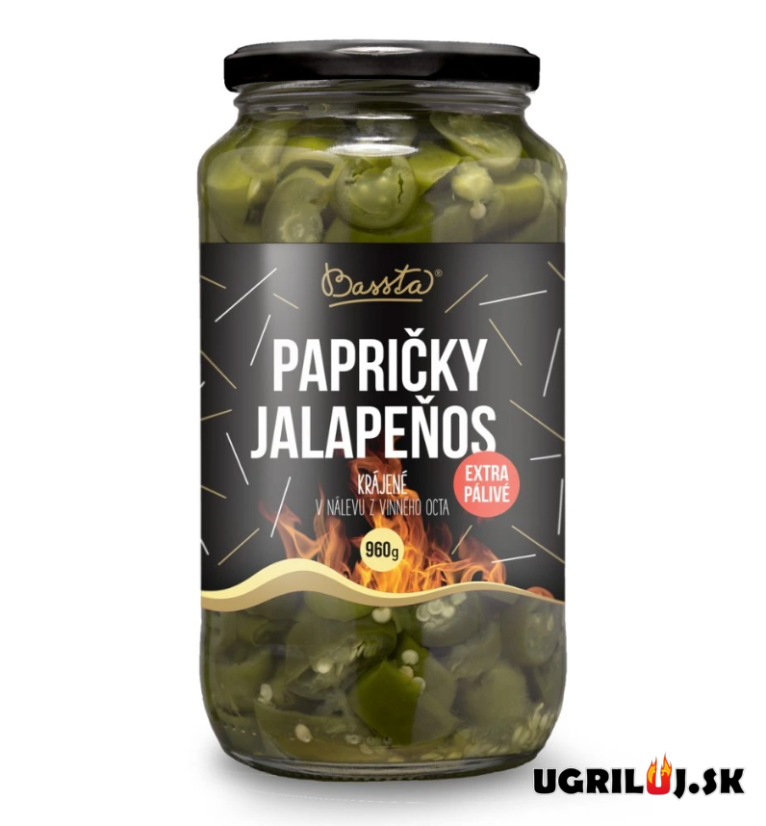 Papričky Jalapeño Bassta - v slanokyslom náleve , 960g