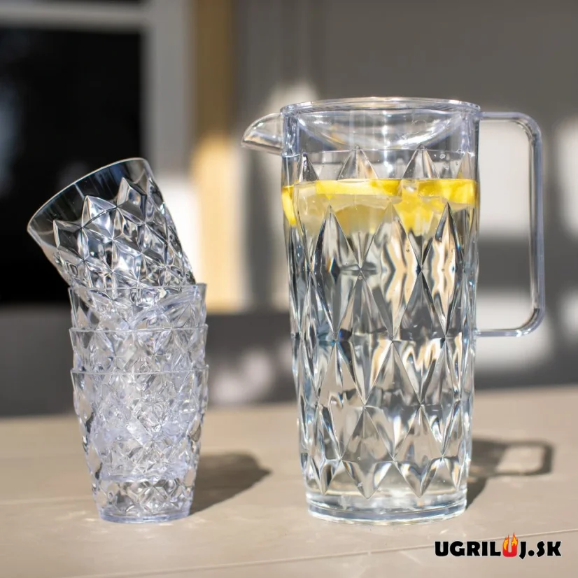 Plastový džbán a poháre 1,6 l