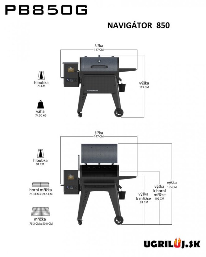 Peletový gril Pit Boss Navigator 850