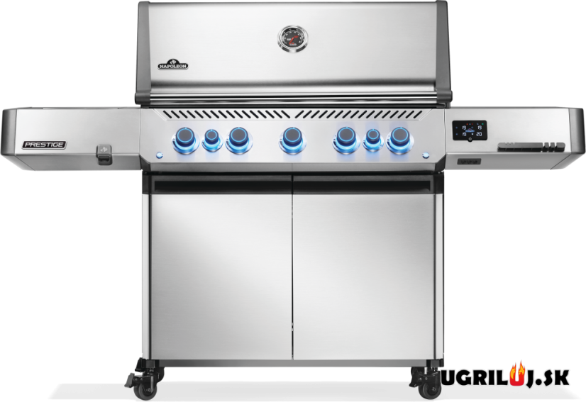 Plynový gril Napoleon - Prestige P665 EVO, Nerez