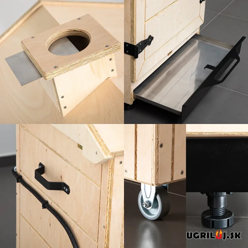 Drevená udiareň Browin dragON Plywood Nature, Digital, 200L