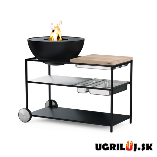 Vonkajšia kuchyňa Höfats "FIRE KITCHEN", s ohniskom Bowl 70 + platňa + hviezdicový stojan