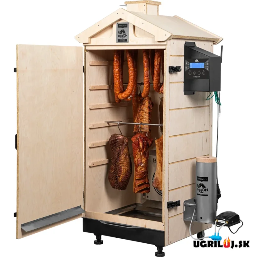 Drevená udiareň Browin dragON Plywood Nature, Digital Wi-Fi, 200L