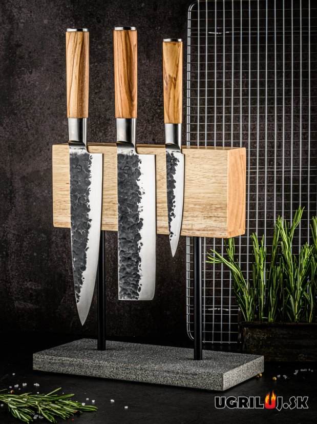 3-dielna sada nožov FORGED - Olive