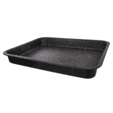 Smaltovaný pekáč, čierny, 39x33x4,5cm