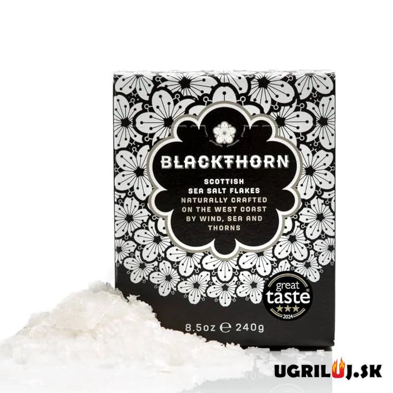 Škótska prémiová morská soľ Blackthorn Salt Flakes, biela, (vločky), 240g